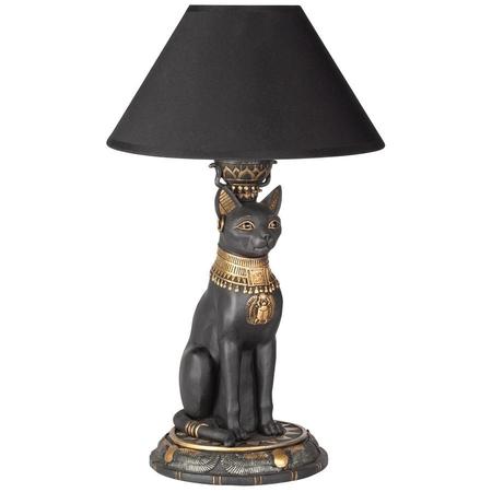 DESIGN TOSCANO Royal Cat Goddess Bastet Sculptural Table Lamp CL7548